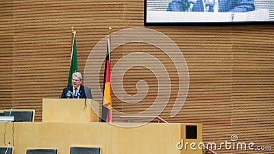 President Joachim Gauck delivers his speech Editorial Stock Photo